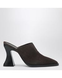 Bottega Veneta - Mule Cha-Cha Aus Dunkelbraunem Wildleder - Lyst