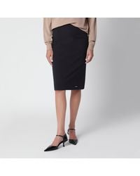 Miu Miu - Stretch Poplin Pencil Skirt - Lyst