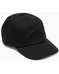 Moncler - Cappello da baseball nero con logo - Lyst