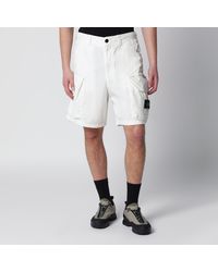 Stone Island - Cotton And Nylon Ripstop Cargo Shorts - Lyst