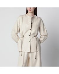 Max Mara - Linen And Silk Jacket With Drawstring - Lyst