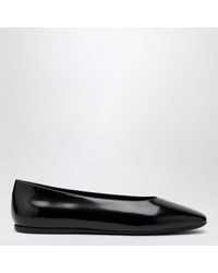 Prada - Brushed Leather Ballet Flats - Lyst