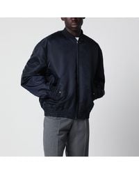Valentino - Shiny Zip-Up Bomber Jacket With Vlogo - Lyst