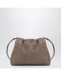 Brunello Cucinelli - Bc Duo Pouch Suede Bag With Monile Detail - Lyst