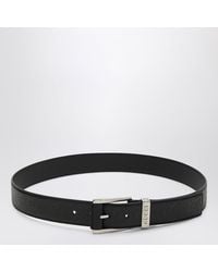 Gucci - Cintura nera con motivo gg e fibbia squadrata - Lyst