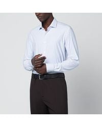 Xacus - Camicia Active Bianca A Righe Tailor Fit - Lyst