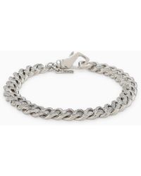Emanuele Bicocchi - Sterling Silver 925 Chain Bracelet With Small Crystals - Lyst