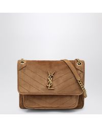 Saint Laurent - Niki Medium Cognac Caramel Suede Bag - Lyst