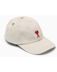 Ami Paris - Cappello da baseball gesso con logo - Lyst