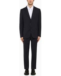 Valentino - Navy Single-breasted Suit In Wool - Lyst