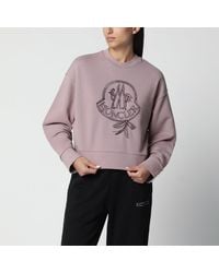 Moncler - Cotton Sweatshirt With Embroidered Logo - Lyst
