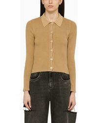 Our Legacy - Cardigan a costine color sabbia in cotone - Lyst