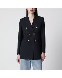 Saint Laurent - Double-Breasted Virgin Wool Gabardine Jacket - Lyst