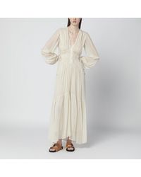 Isabel Marant - Briane Long Ecru Dress - Lyst