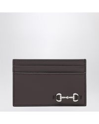 Gucci - Kakaofarben Kartenhalter Mit Horsebit - Lyst