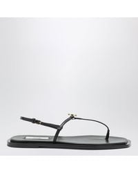 TOTEME - Nappa T-Strap Sandals - Lyst