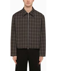 Our Legacy - Blend Checked Zipped Jacket - Lyst