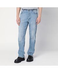 Bottega Veneta - Light Jeans With Crinkled Faded Effect - Lyst