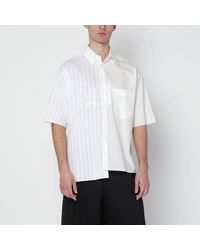 MM6 by Maison Margiela - Two-Tone Cotton Poplin Shirt - Lyst