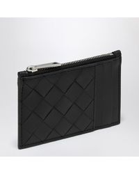 Bottega Veneta - Leather Card Case With Intrecciato Pattern - Lyst