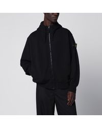 Stone Island - Organic Cotton Hooded Zip Sweatshirt - Lyst