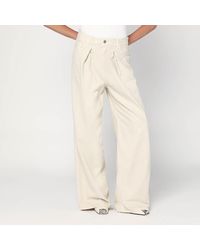 Haikure - Weite Écrufarbene Cordhose - Lyst
