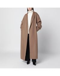 Almada Label - Mara Tan Double-Face Wool Coat - Lyst