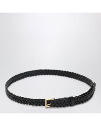 Bottega Veneta - Intreccio Calfskin Solo Belt With Metal Buckle - Lyst
