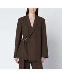Loewe - Wool Blazer With Belt - Lyst