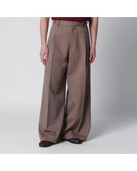 Dries Van Noten - Wide-Leg Pinstripe Wool Trousers - Lyst