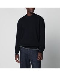 Golden Goose - Dark Cotton-Blend Sweater With Distressed Effect - Lyst