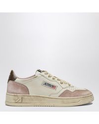 Autry - Sneaker Medalist Low Super Vintage Aus Leder Nude/Sepia - Lyst