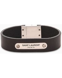 Saint Laurent Bracciale con applicazione - Nero