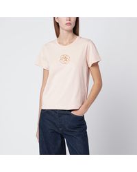 Moncler - Cotton T-shirt With Embroidered Heart - Lyst