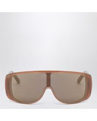 Retrosuperfuture - Occhiali da sole mask marroni - Lyst