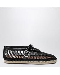 Alaïa - Mesh And Patent Leather Espadrilles - Lyst