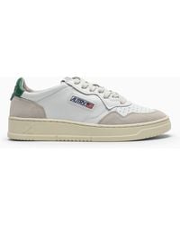Autry - Medalist Sneakers In White/green And Suede - Lyst
