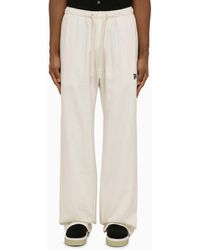 Palm Angels - Off White Jogging Trousers With Monogram - Lyst