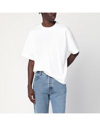 Séfr - Weißes T-Shirt Mit Rundhalsausschnitt Aus Baumwolle - Lyst