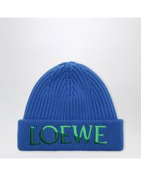 Loewe - Electric Wool Beanie With Embroidered Logo - Lyst