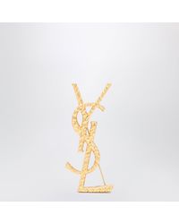 Saint Laurent - Cassandre-Brosche Aus Vergoldetem Metall - Lyst
