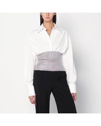 GIUSEPPE DI MORABITO - Shirt With Rhinestone Bustier - Lyst