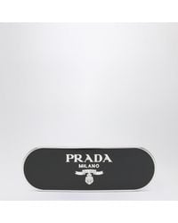Prada - Fermaglio Per Capelli Nero - Lyst