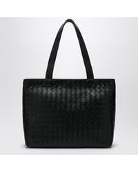 Bottega Veneta - Dark Small Tote Bag In Intrecciato - Lyst