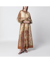 Zimmermann - Cream Cotton And Silk Indra Maxi Dress - Lyst