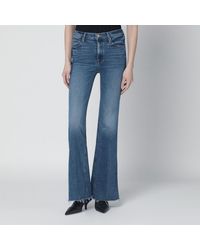 Mother - Doozy Sneak Fray Flared Jeans - Lyst