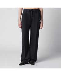 Prada - Wool Trousers With Check Pattern - Lyst