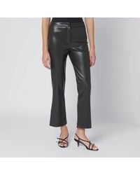 Max Mara - Pantalone scuro in tessuto spalmato - Lyst
