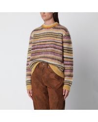 Isabel Marant - Morine Multicolored Striped Mohair Sweater - Lyst