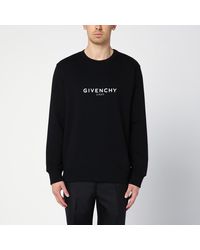 Givenchy - Reverse Cotton Crewneck Sweatshirt With Logo - Lyst